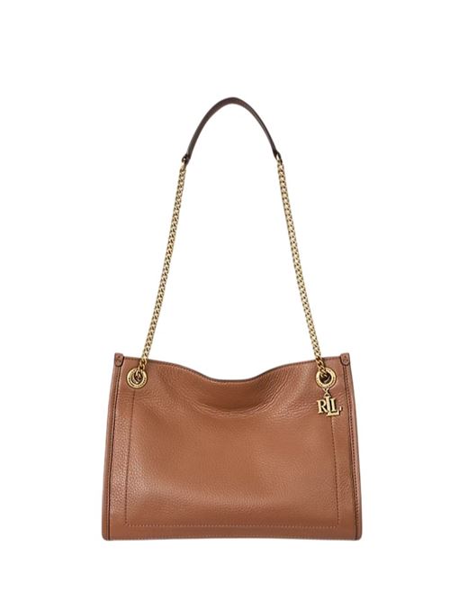 Bradley Medium Tote in Hammered Leather LAUREN RALPH LAUREN | BRDLY MD SHP.CARAMEL